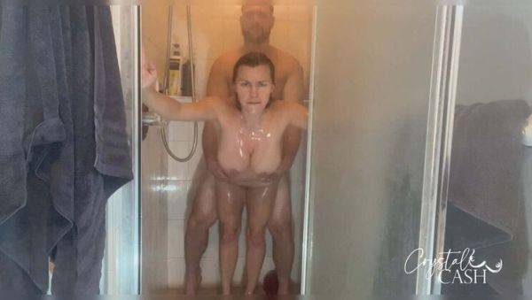 Hot Blonde MILF Fucked Hard in Shower Until She Cums - veryfreeporn.com - Usa on poweredporn.com