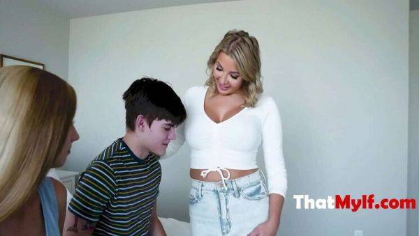 Step Mom Teaches Step Sister About Female Anatomy in Hot Threesome with Step Son - xxxfiles.com on poweredporn.com