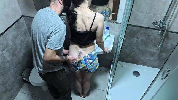 Stepsister Gets Fucked Hard in Bathroom, Almost Caught by Stepmom - Desi Family Taboo - veryfreeporn.com - India on poweredporn.com