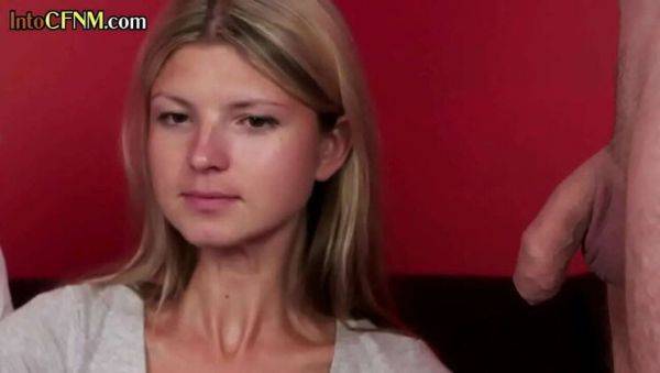 Blonde CFNM Domme Gina Gerson Teases Couple Into Hot Threesome BJ Action - veryfreeporn.com - Britain on poweredporn.com