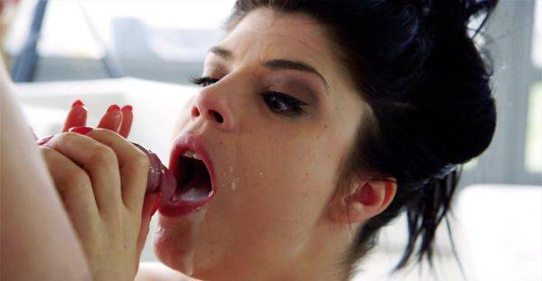 Fine brunette swallows rivers of cum in the end of a great cam fuck - alphaporno.com on poweredporn.com