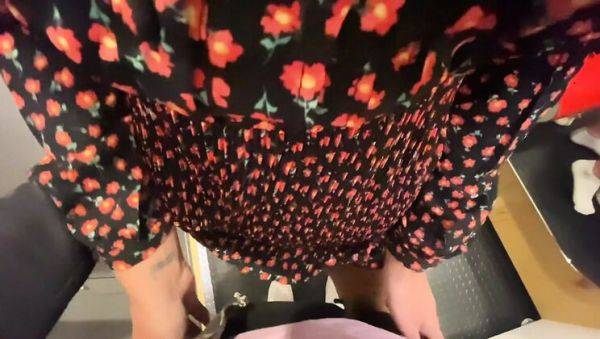 Teen Addy Broke Gives Sloppy Blowjob and Swallows Cum in Shopping Center Locker Room - veryfreeporn.com on poweredporn.com