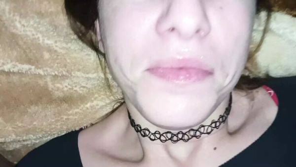 Amateur Wife Gives Sloppy Blowjob and Takes Cum in Mouth - xxxfiles.com on poweredporn.com