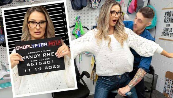 Stepmom Mandy Rhea Fucked Hard by Stepson Cop in Backroom After Getting Caught Stealing - Shoplyfter MILF - porntry.com on poweredporn.com