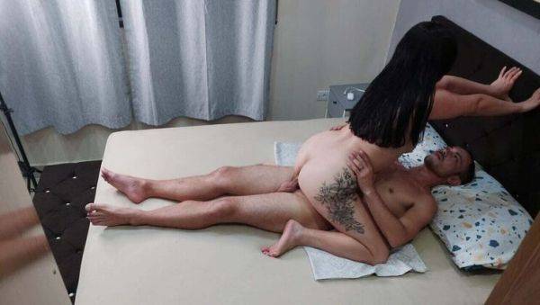 Caught My Wife Cheating: Horny Latina Wife Takes It in the Ass in Our Bed - xxxfiles.com on poweredporn.com