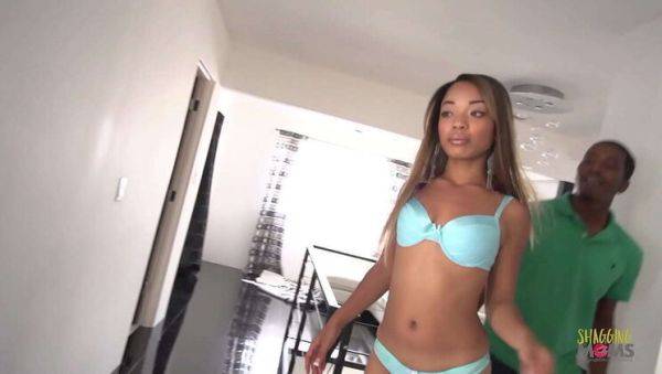 Slim ebony babe takes huge black cock in her tight ass and gets a creamy facial - xxxfiles.com on poweredporn.com