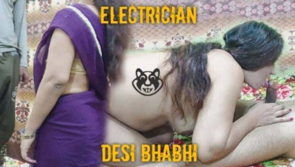 Desi Bhabhi Fucked Hard by Indian Electrician with Big Cock - Tight Pussy Action - veryfreeporn.com - India - Pakistan on poweredporn.com