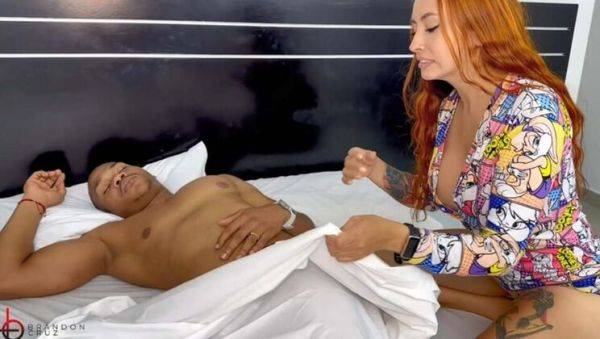 Horny Stepsister Wakes Up and Fucks Stepbrother's Big Cock - Andrea Castro & Brandon Cruz - porntry.com - Colombia on poweredporn.com