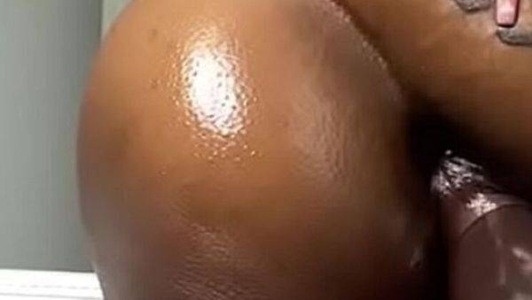 Mini Stallion rides huge black dildo in hot solo ebony teen action - veryfreeporn.com on poweredporn.com