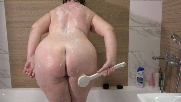 Hot Mature Wife with Big Tits and Big Ass Takes a Soapy Shower - PAWG MILF in Action - porntry.com on poweredporn.com