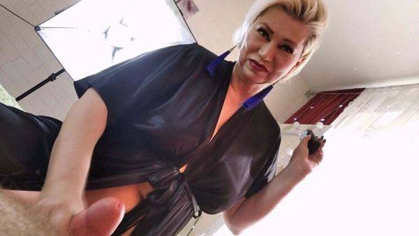 Hot MILF AimeeParadise in Glasses Sucks Cock - Cumshot in Mouth, Close-Up Blowjob, Dirty Talk - porntry.com - Russia on poweredporn.com