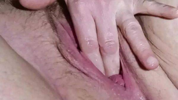 Horny Mature BBW Tittyxxl Fingers Her Hairy Pussy in Close-Up Solo Masturbation - veryfreeporn.com - Germany on poweredporn.com
