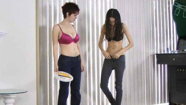 Hot Stripscotch Game with Ryanne Lazerbunny - Big Tits, Brunette, and Lesbian Fun - veryfreeporn.com on poweredporn.com