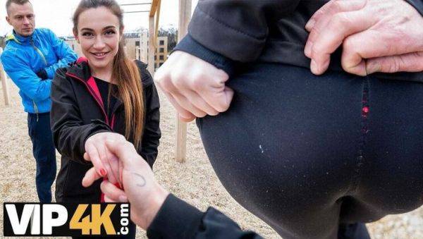 Hot Athletic Brunette Picked Up and Fucked in Stranger's Car in Front of Her BF - HD POV Cuckold Sex - porntry.com - Czech Republic on poweredporn.com