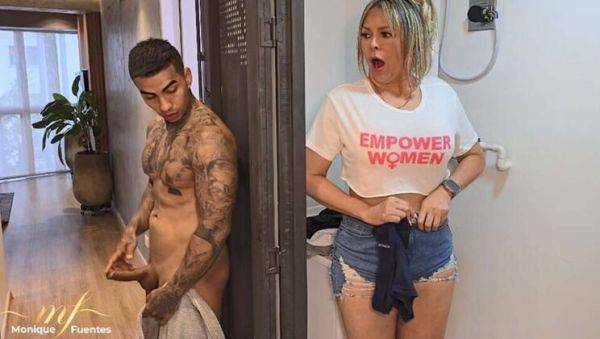 Big Ass Latina MILF Monique Fuentes Takes Stepson's Creampie in Tight Pussy - xxxfiles.com - Usa - Colombia on poweredporn.com