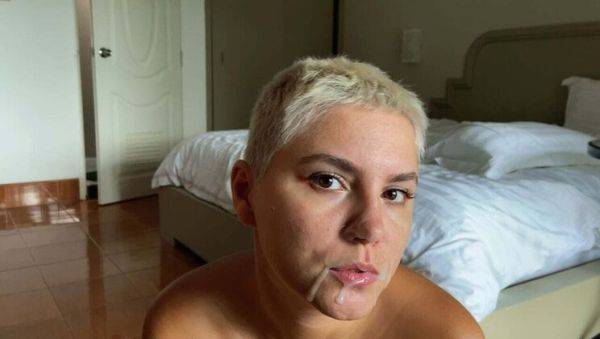 College Blonde Cheats on BF with Roommate - Hot Cowgirl Sex & Facial Cumshot - porntry.com - Russia on poweredporn.com