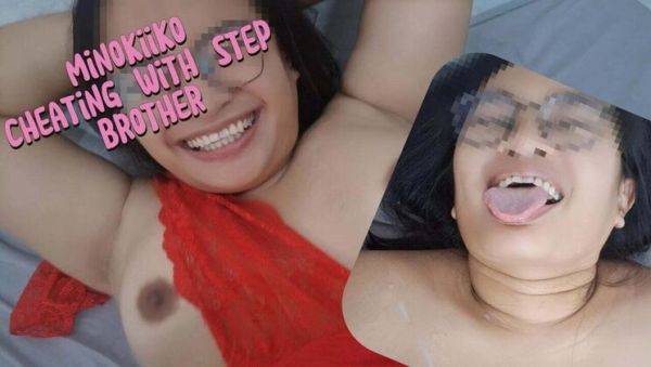 Minokiiko Fucks Step Brother While Husband is Away on Business Trip - Asian MILF Cheating with Cum on Tits - veryfreeporn.com - Indonesia on poweredporn.com
