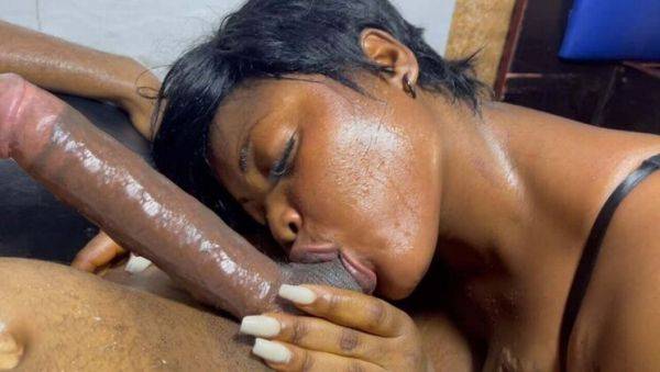 Hot Nigerian Girl with Pink Pussy Gives Wet Blowjob to Big Dick - porntry.com - Nigeria on poweredporn.com