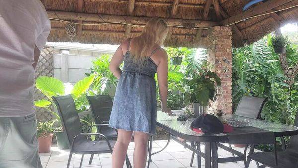 Hot Blonde Neighbor Wife Gets Creampie Fucked on Patio - Homemade Amateur Sex - porntry.com on poweredporn.com