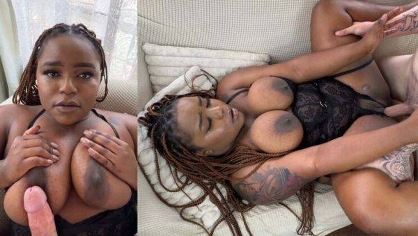 Busty Ebony Wife Takes White Husband's Hard Cock in Passionate Missionary Creampie - veryfreeporn.com - South Africa on poweredporn.com