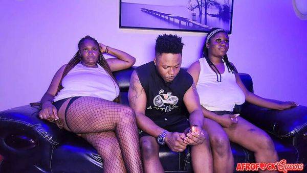 Big Boobs Movie Night with Afro Fuck Queens - Uncut Threesome & Blowjob - xxxfiles.com - Nigeria on poweredporn.com