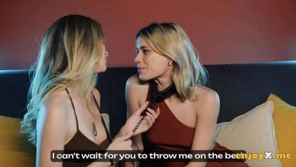 Angelique Lapiedra Dominates Ada Lapiedra in Steamy Lesbian BDSM with Corset and Leash - veryfreeporn.com on poweredporn.com