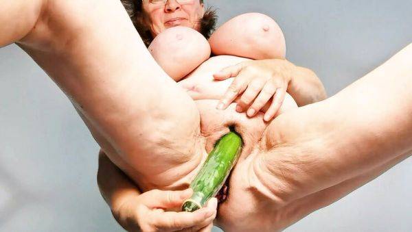 Hot Granny Solo Masturbation with Big Cucumber - Mariaold - xxxfiles.com on poweredporn.com