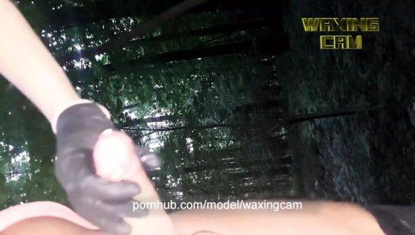 #49 Hot Waxing Male Handjob with Cumshot in Outdoor German CFNM Scene - porntry.com - Germany on poweredporn.com