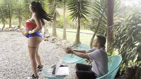 Pregnant Wonder Woman Fucks Villain Hard - Big Booty Latina MelaniRincon Creampie - xxxfiles.com on poweredporn.com