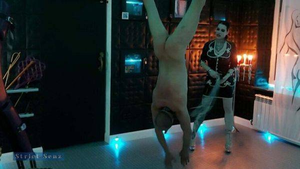 Hot German Mistress Alessa Milano Whips Slave Upside Down - Hard BDSM Punishment - xxxfiles.com - Germany on poweredporn.com