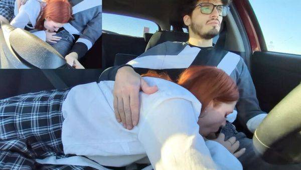 Hot Redhead Teen Stepsister Fucks in Car - Amateur Italian Creampie - porntry.com - Italy on poweredporn.com
