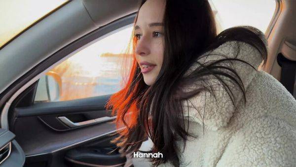 Hitchhiker HannahKim Sucks and Fucks in Car - Rough POV Blowjob, Cum Swallow - veryfreeporn.com on poweredporn.com