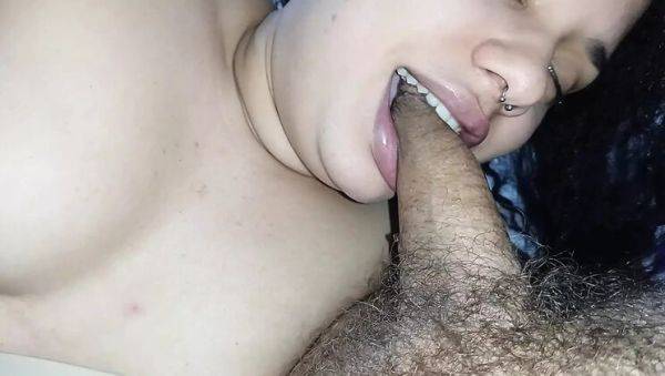 Best Blowjob Ever - Slut Deep Throats Big Cock with Smeared Lips - veryfreeporn.com - Brazil - India on poweredporn.com