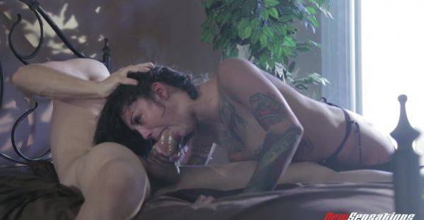 Dashing babe with sexy tattoos plays rough with the dick in merciless maledom - alphaporno.com on poweredporn.com