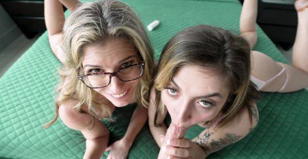 Horny lad gets to deep fuck pair of insolent MILFs hard enough to make them scream a lot - xbabe.com on poweredporn.com