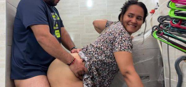 Stepson fucks me in the laundry room while his dad goes out to the supermarket- CulonaArdiente32 - inxxx.com on poweredporn.com