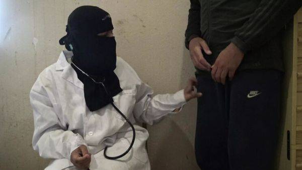 Horny Muslim Doctor in Hijab Jerks Off Patient's Big Cock - Close Up Handjob - xxxfiles.com on poweredporn.com