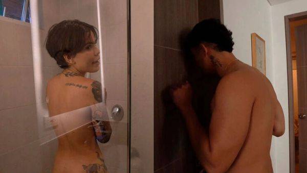 Stepbrother fucks stepsister in bathroom - petite Latina sucks big cock - xxxfiles.com - Venezuela - Colombia on poweredporn.com