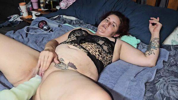 Sexy Aussie Wife Squirts on Huge Dildo - Homemade Toy Fuck Machine Creampie - xxxfiles.com - Australia on poweredporn.com