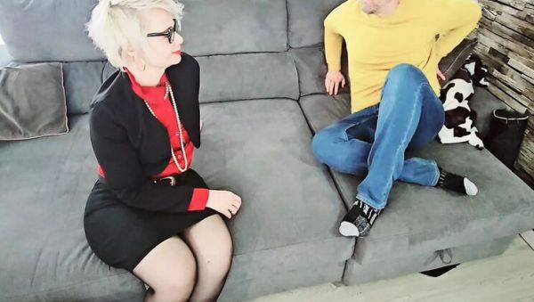 Mature MILF Sofy13 Jerks Him Off With Her Sexy Feet in Lingerie & Stilettos - Hot Homemade Footjob - xxxfiles.com - France on poweredporn.com