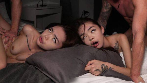 Hot Asian teen takes huge cock in her tight pussy - rough fuck & moaning - xxxfiles.com - Russia on poweredporn.com