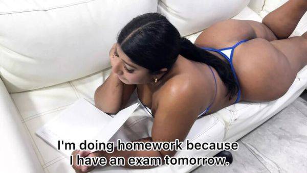 Stepdad Fucks Latina Stepdaughter Rough - Big Pussy Creampie While Wife is Away - veryfreeporn.com - India - Colombia on poweredporn.com