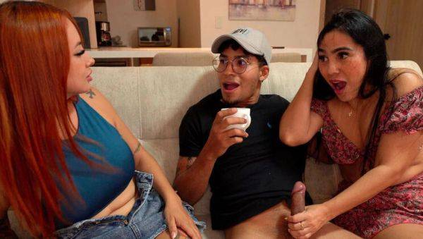 Hot Threesome with Busty Colombian MILF and My Boyfriend - Doggystyle & Riding Dick - veryfreeporn.com - Colombia on poweredporn.com