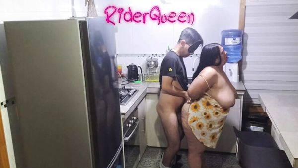 Hot Stepmom Gets Surprise Kitchen Fuck - Big Tits Latina MILF RiderQueen - veryfreeporn.com - Usa on poweredporn.com