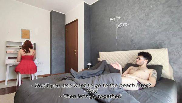 POV Fucking My Slutty Redhead Stepmom in Bed - Creampie & Doggy Style (Eng Sub) - porntry.com - Italy on poweredporn.com