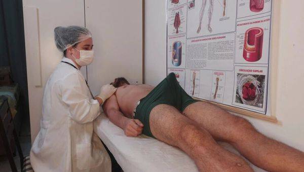 Hot Brazilian Nurse Gets Wet Seeing Patient's Big Hard Cock - porntry.com - Brazil on poweredporn.com