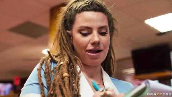 Hot Diner Threesome with Lucy Foxx & Jmac - Big Tits, Blowjob & Cumshot - porntry.com on poweredporn.com