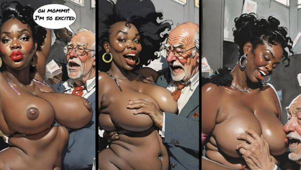 Ebony Mistress Dominates Rich Old Cuckold - Hot Cartoon Sex Animation - porntry.com on poweredporn.com