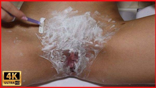 Amelia Queen Shaves Her Tight Blonde Pussy in 4K POV - Big Natural Tits Close-Up! - porntry.com - Russia on poweredporn.com