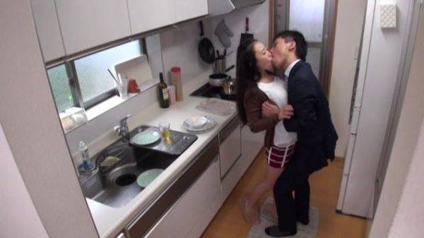 Aroused Japanese tries the dick in the kitchen - hellporno.com - Japan on poweredporn.com